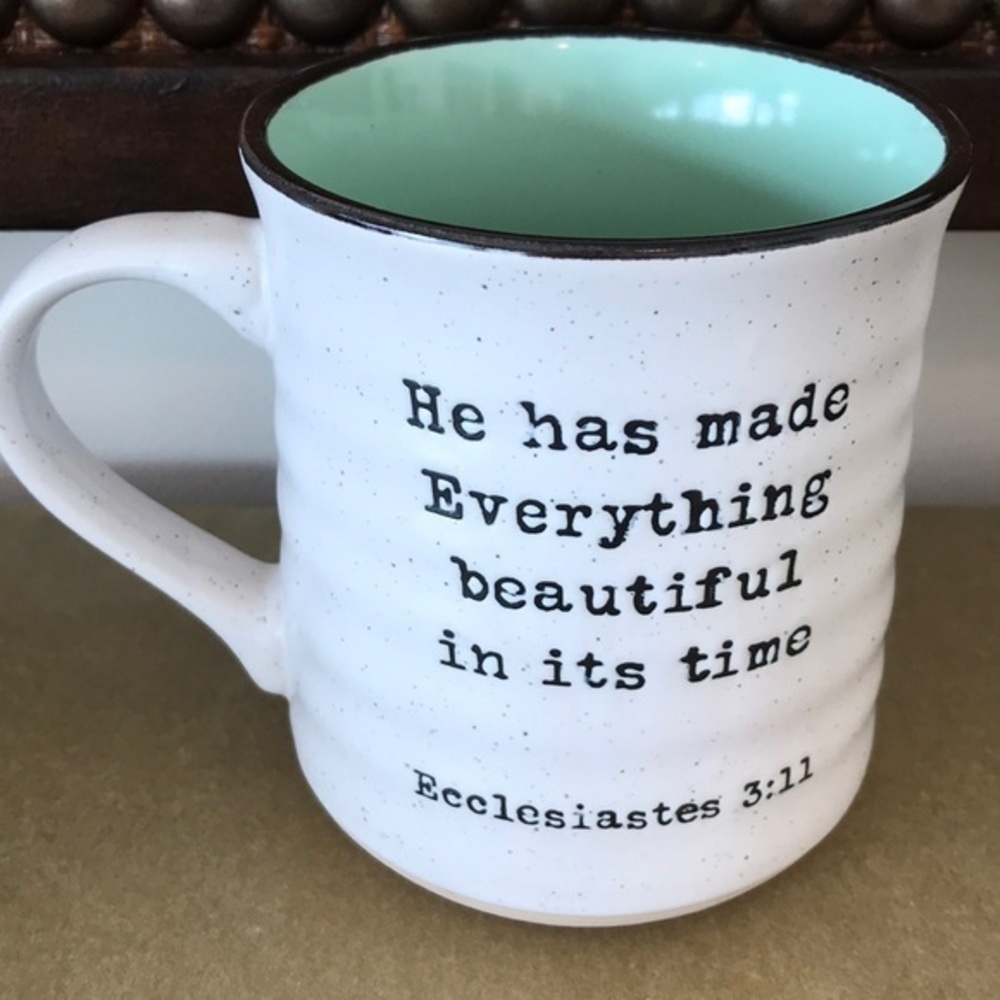 Sheffield - 3/$48 - ‘He has made everything’ Scripture ceramic mug. NWT Firm! - Picture 1 of 7